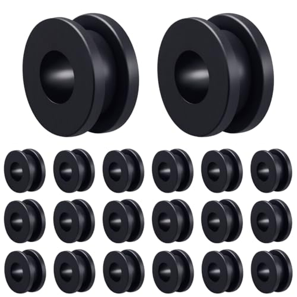Amavoler Motorcycle M6 Rubber Grommets 20 pcs, Motorcycle Rubber Replacement Accessories for Fairings Cowling.