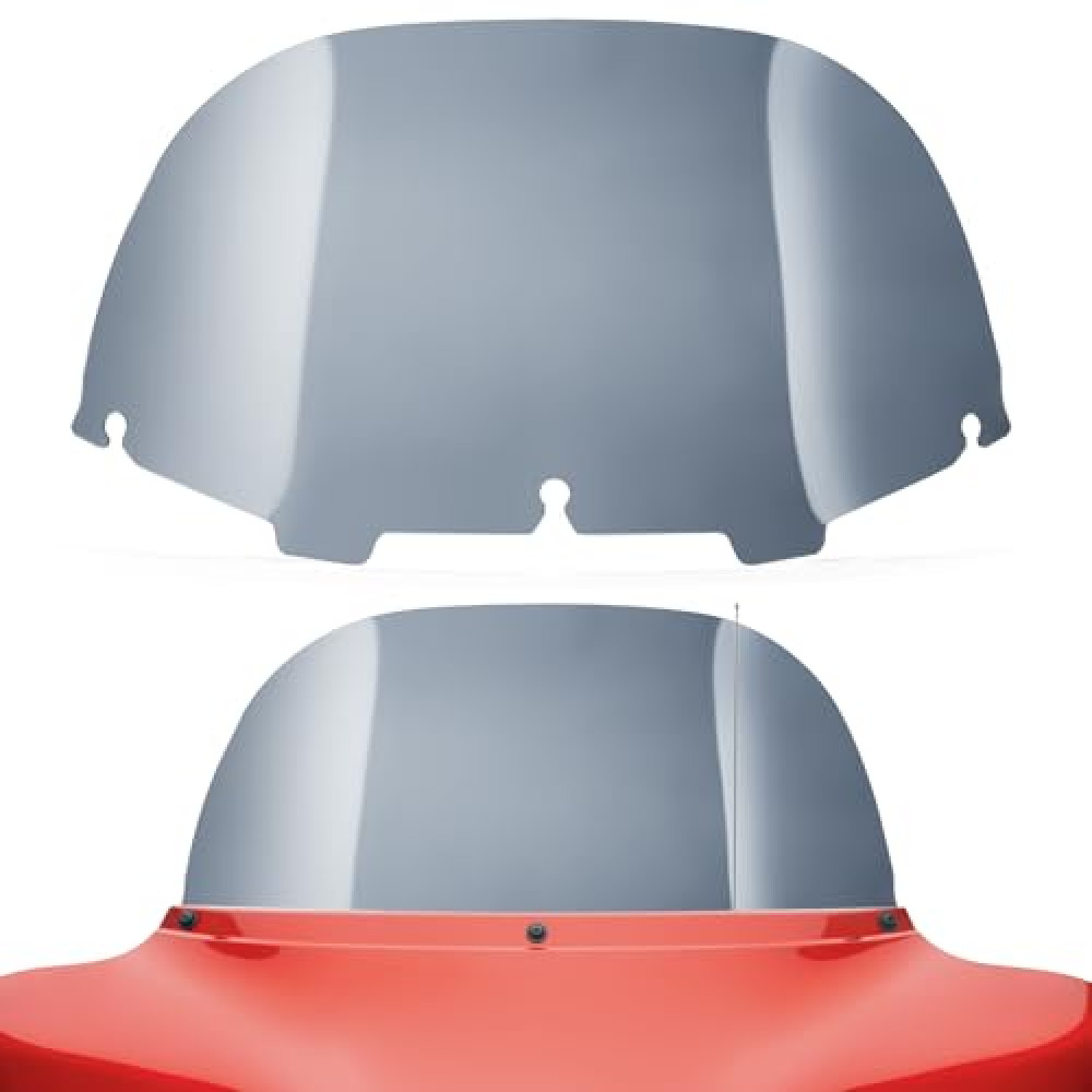 Amazicha 10" Windshield Wave Windscreen Wind Splitter 96-13 Compatible for Harley Davidson Touring Electra Glide Ultra Classic Street Glide Ultra limited Tri Glide FLHT FLHX 1996-2013(Tint)