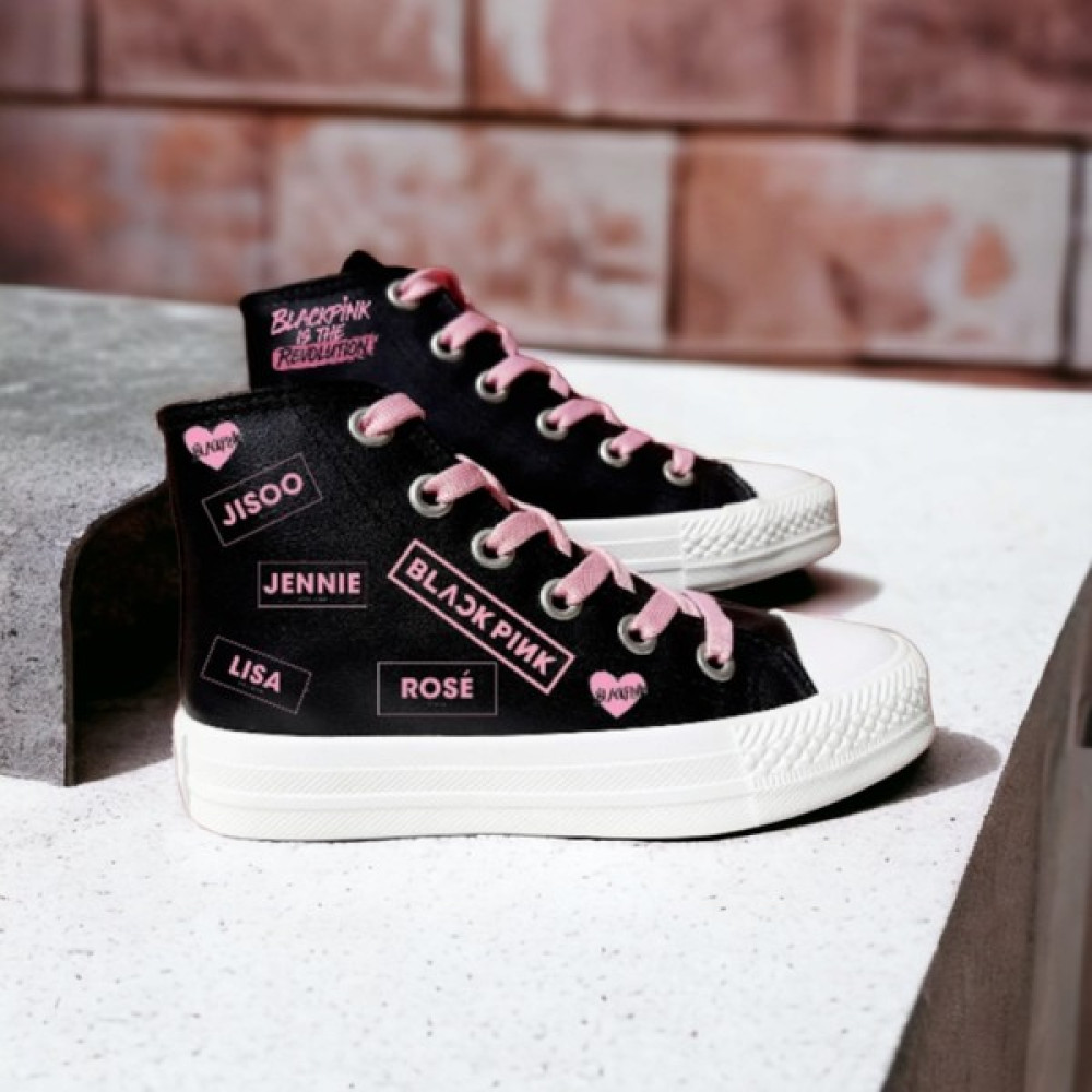 Amazon Desing Baskılı Blackpink Baskılı Sneaker Spor Ayakkabı (Deri Veiçi Yünlü) Kız Çocuk Günlük Ayakkabısı Fiyatı