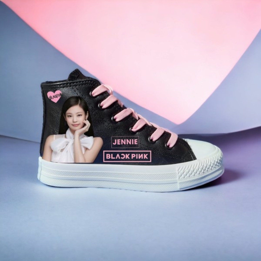 Amazon Desing Blackpink Jennie Baskılı Spor Ayakkabı Sneaker Deri ve Içi Yünlü Kız Çocuk Günlük Ayakkabısı Fiyatı