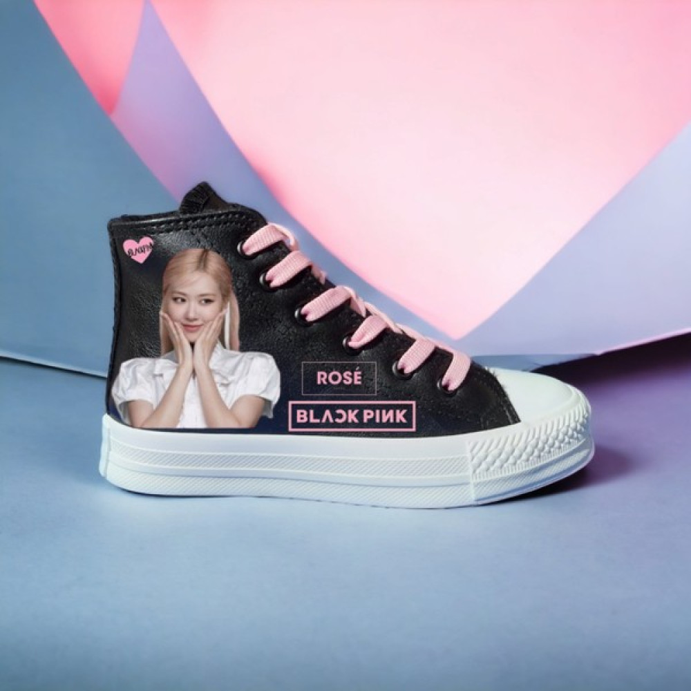 Amazon Desing Blackpink Rose Baskılı Spor Ayakkabı Sneaker Deri ve Içi Yünlü Kız Çocuk Günlük Ayakkabısı Fiyatı