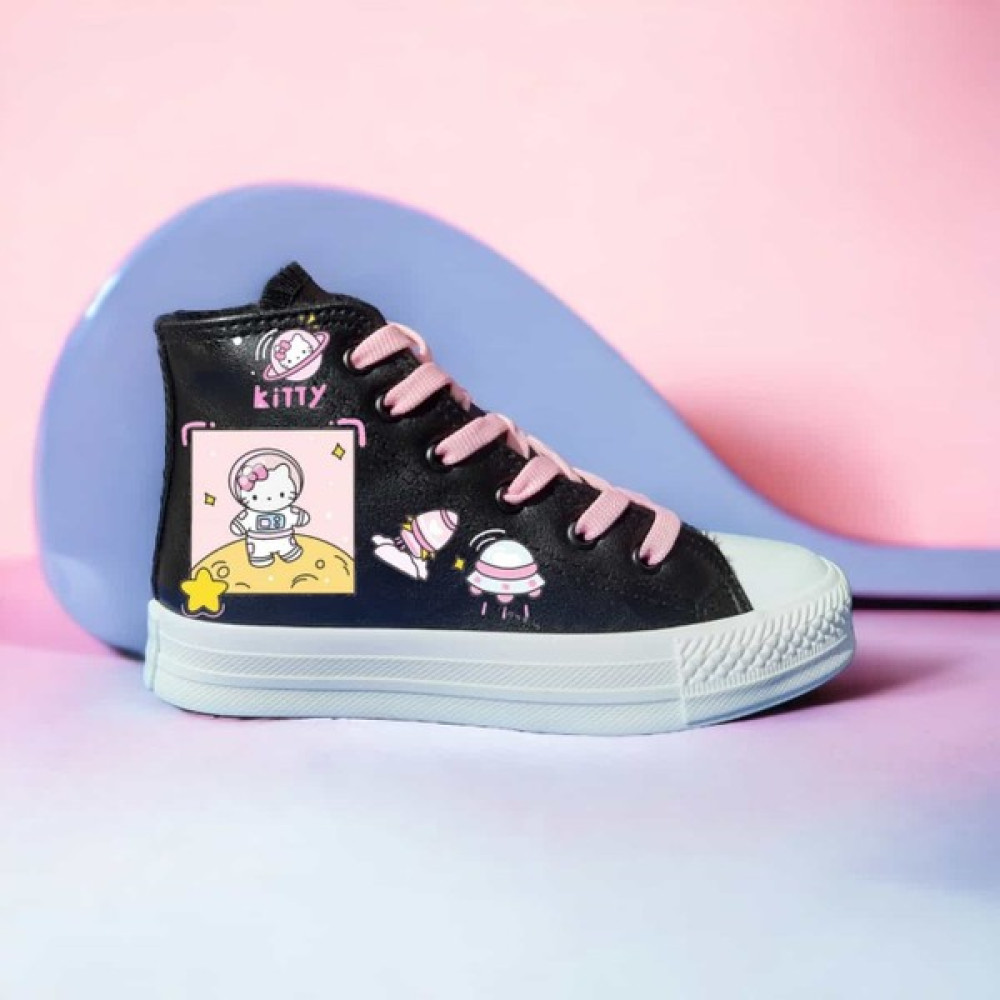 Amazon Desing Hello Kitty Baskılı Sneaker Spor Ayakkabı Deri Veiçi Yünlü Kız Çocuk Günlük Ayakkabısı Fiyatı