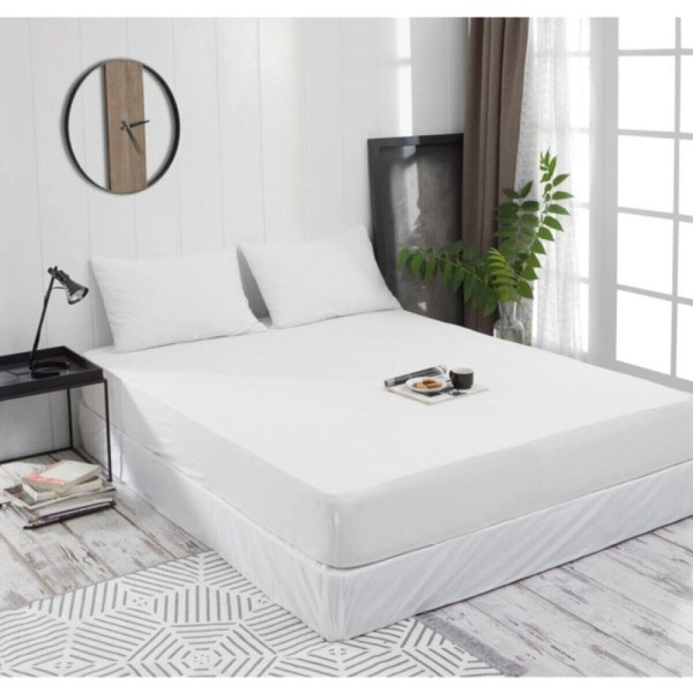 Amazon Ev Çift Kişilik Penye Çarşaf Beyaz - 110 x 200 cm Nevresim Takımı Fiyatı