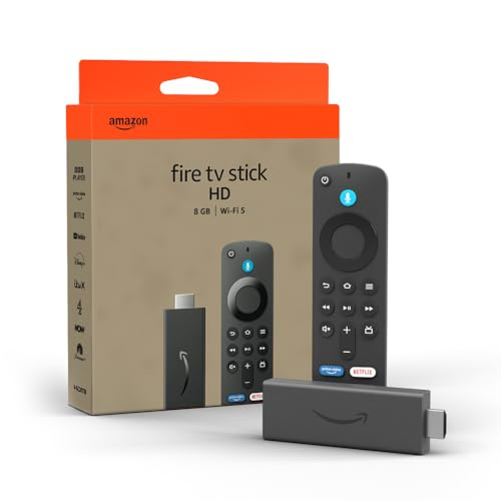 Amazon Fire TV Stick HD (Newest gen), free and live TV, Alexa Voice Remote, smart home controls, HD streaming
