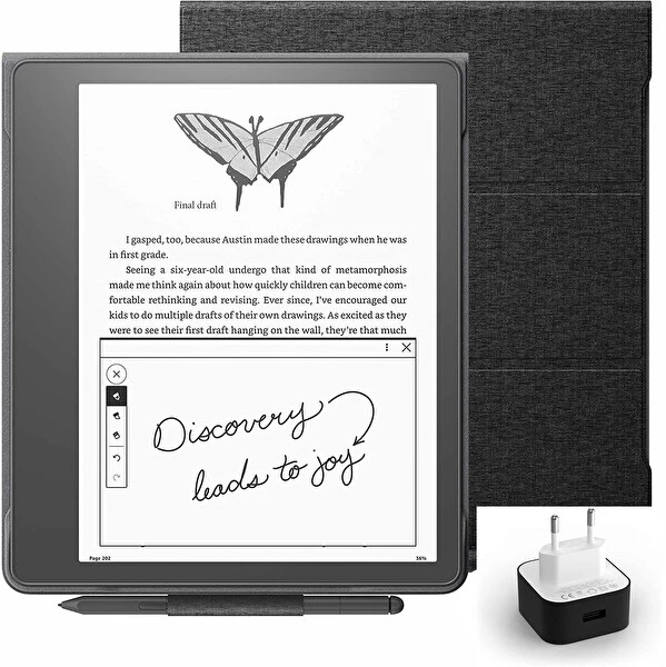 Amazon Kindle Scribe 10.2" 32 GB E-Kitap Okuyucu - Premium Pen - Orijinal Kumaş Siyah Kılıf - Adaptör E-Kitap Okuyucu Fiyatı
