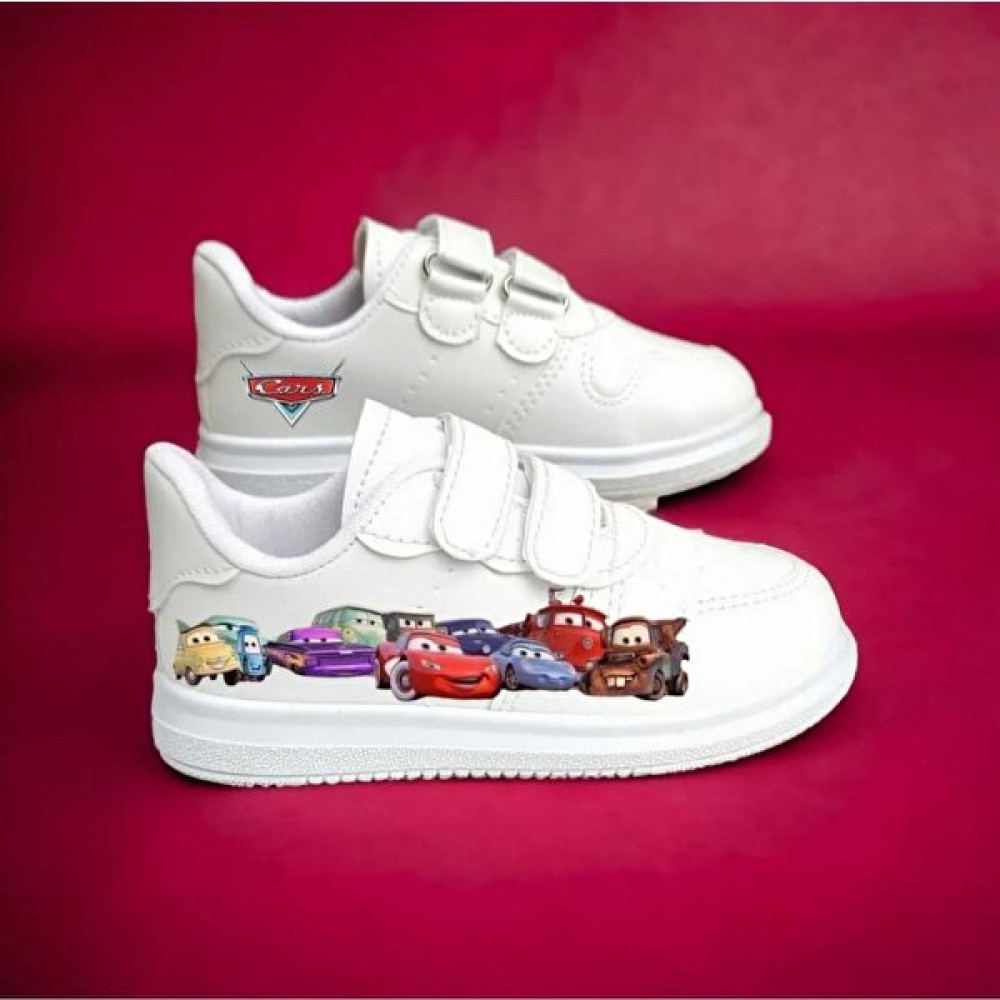 Amazoon Design Arabalar Baskılı Çocuk Spor Ayakkabı Sneaker Erkek Çocuk Günlük Ayakkabısı Fiyatı