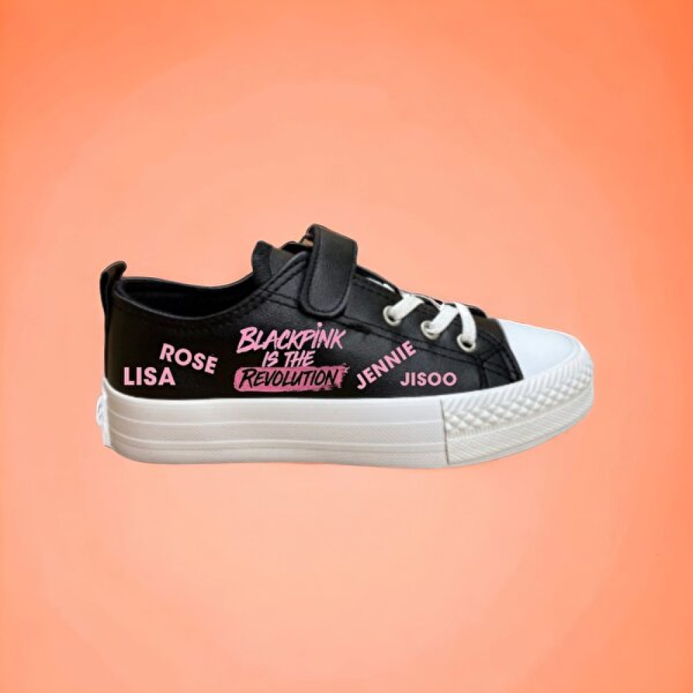 Amazoon Desing Bilek Model Blackpink Baskılı Deri Spor Ayakkabı Sneaker Erkek Çocuk Günlük Ayakkabısı Fiyatı
