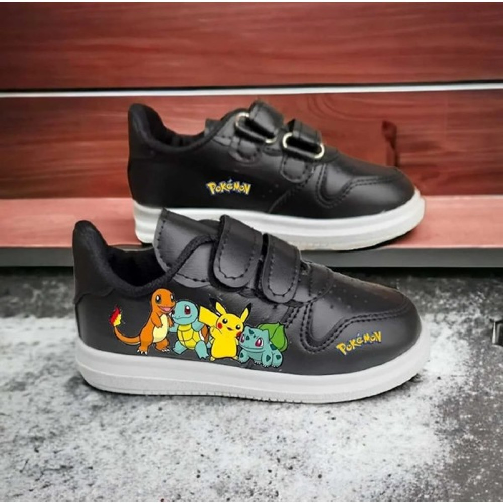 Amazoon Desing Pokemonbaskılı Siyah Çocuk Spor Ayakkabı Sneaker Erkek Çocuk Günlük Ayakkabısı Fiyatı