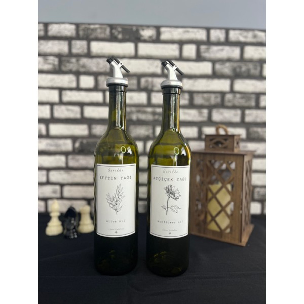 \Amber 2"\"\"\"\"\"\"\'li 750 ml Zeytinyağı Sıvıyağ Şişesi Yağdanlık Yağlık Siyah Sarı\ Oto Boyaları Fiyatı