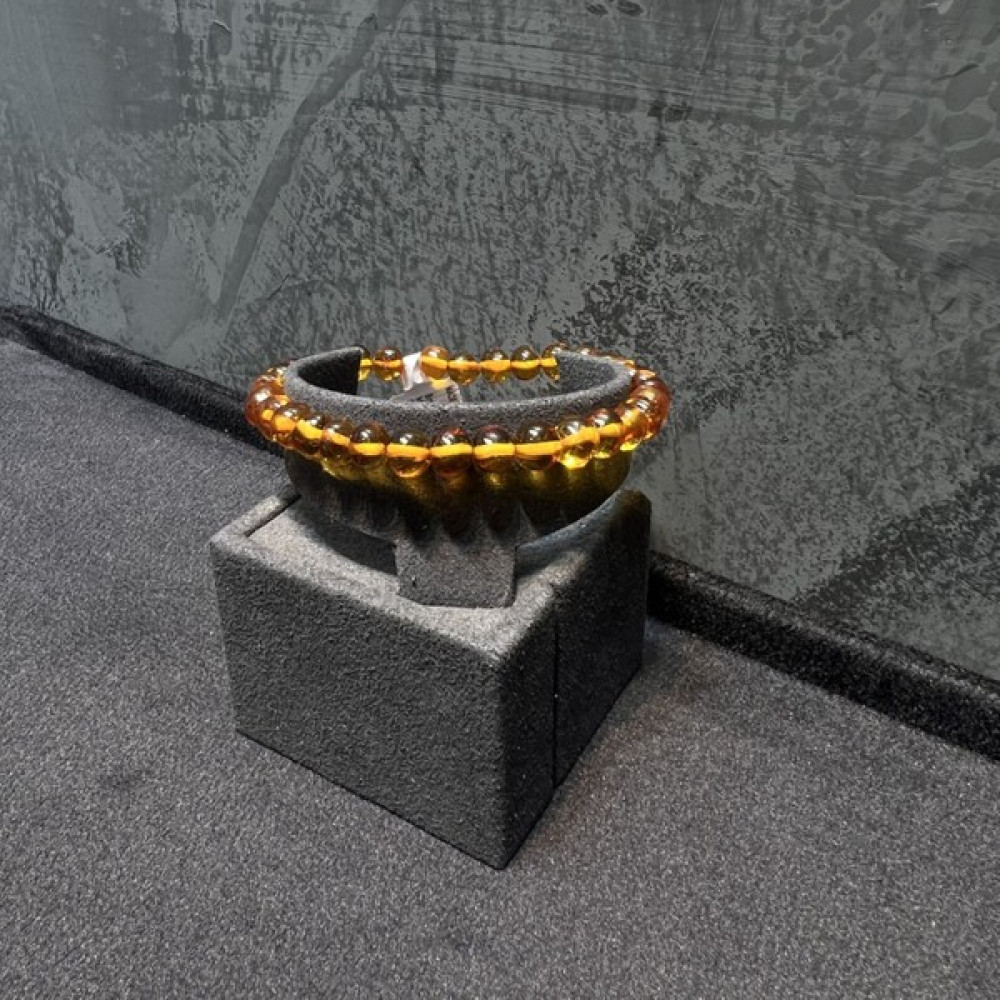 Amber By Mazukna Baltık Damla Kehribar Bileklik, Yetişkin Serbest Kesim Bal Rengi Takı, Esnek Misina Bileklik - 18-19 cm - Sarı Saat ve Bileklik Aksesuarı Fiyatı
