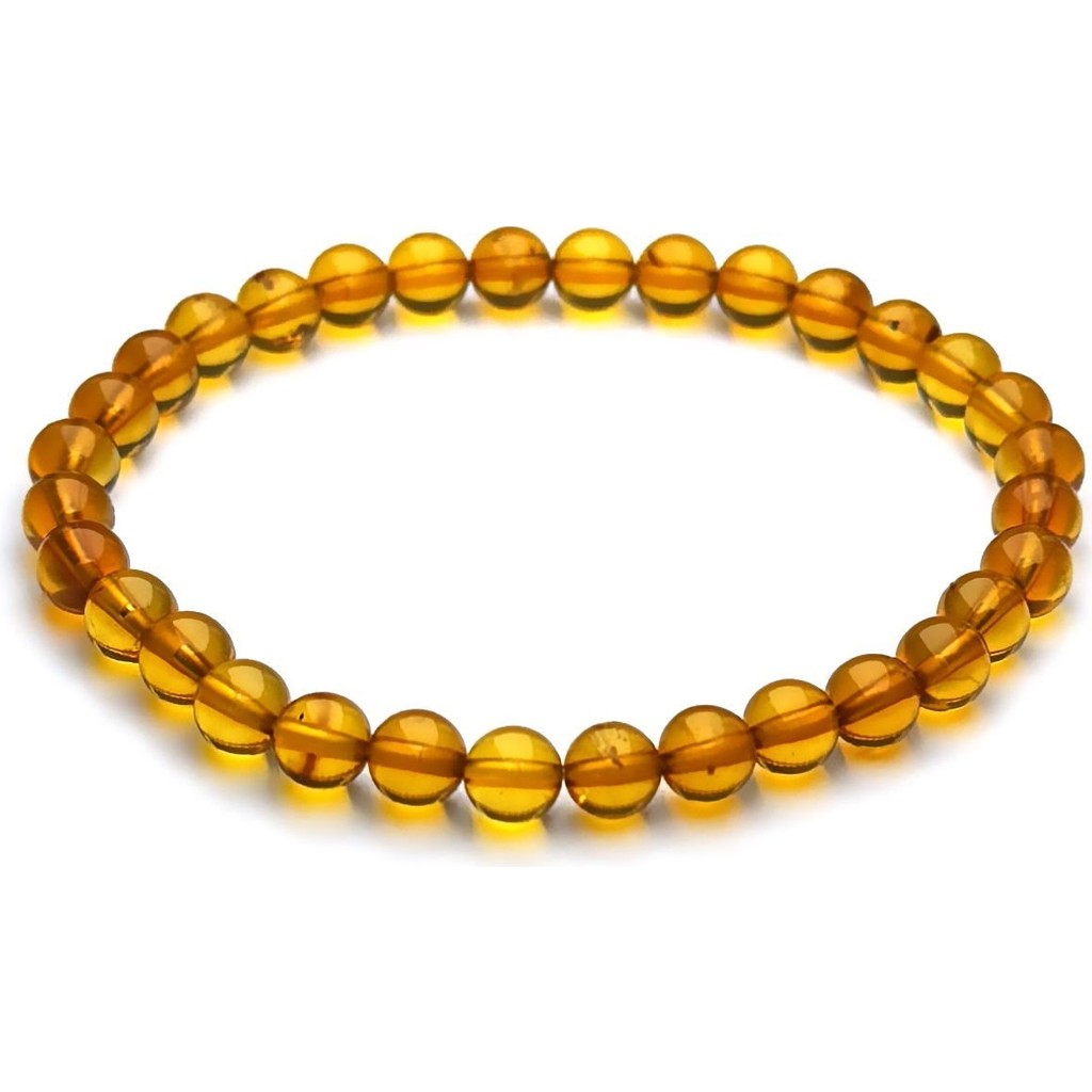 Amber By Mazukna Sarı Bal Yuvarlak Damla Kehribar Bileklik Esnek Misina, Yetişkin, Sertifikalı - S+M+L Diğer Fiyatı