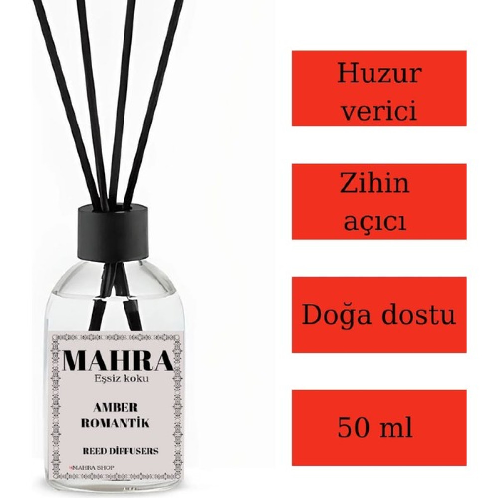 Amber Oda Kokusu Romantik Bambu Çubuklu Oda Kokusu Esansiyel Uçucu Yağ Reed Diffuser 50ML Oda Kokusu Fiyatı