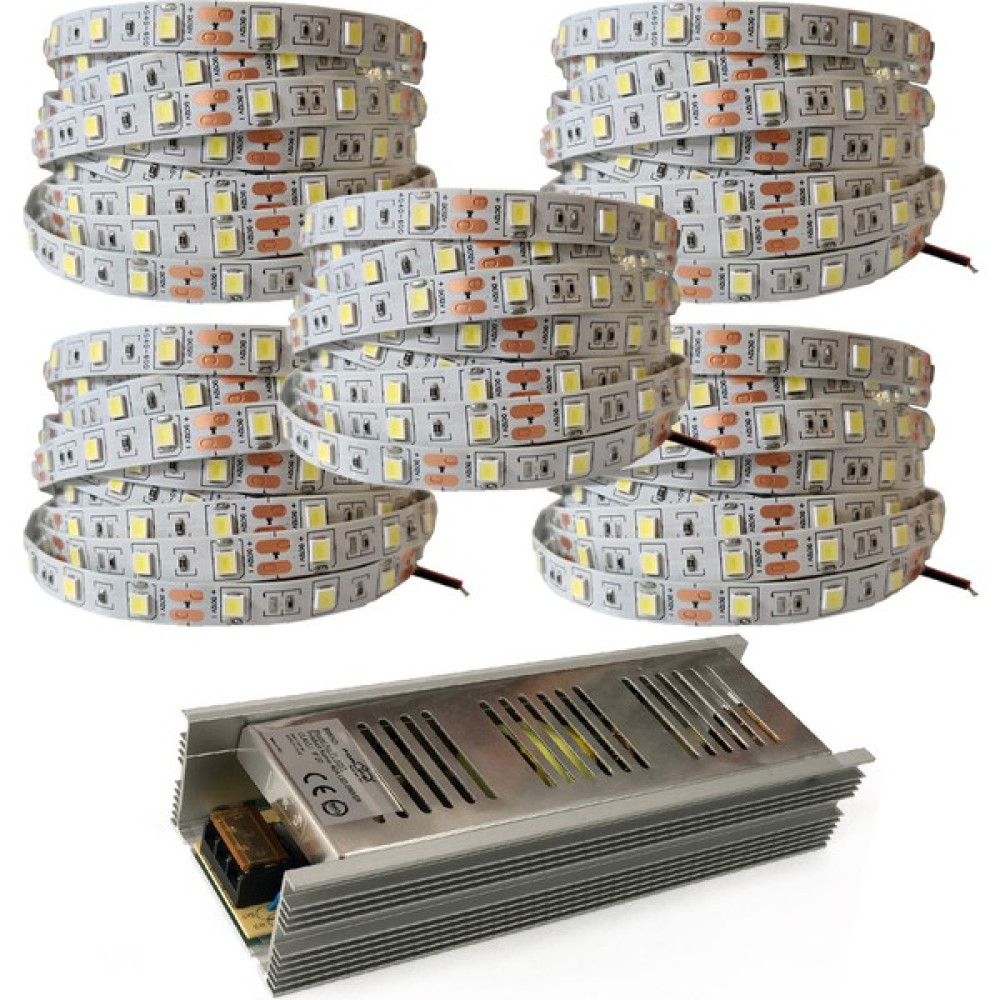 AmberLED 4040 Yeni Nesil Şerit LED 25 Metre Beyaz + 30 Amper 360W LED Trafo - 25 m Led Aydınlatmalar Fiyatı