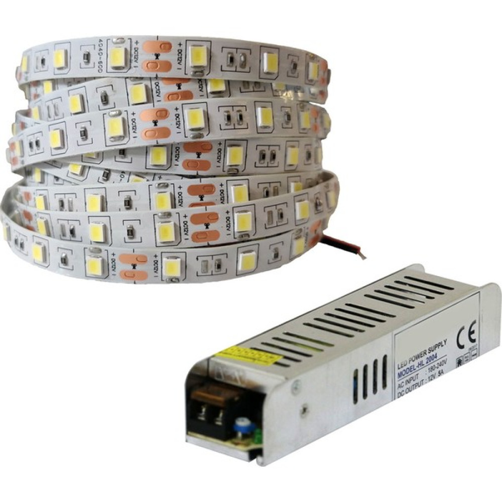 AmberLED 4040 Yeni Nesil Şerit LED Günışığı 5 Metre + 5 Amper 60W LED Trafo - Gün Işığı - 5 m Led Aydınlatmalar Fiyatı