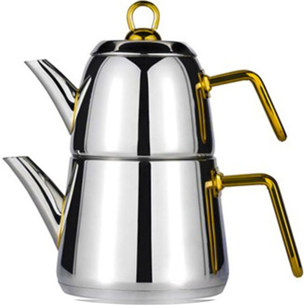 Amboss Diamond DIA-4981 Büyük Boy Çelik Çaydanlık Gold Çay / Çaydanlık Setleri Fiyatı