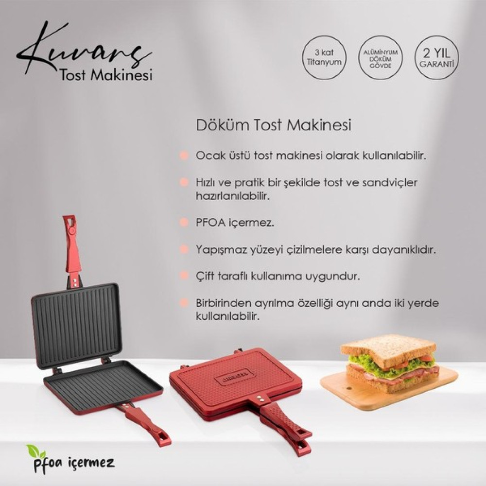 Amboss Kuvars Döküm Tost Tavası - Diğer - Siyah Tavalar Fiyatı