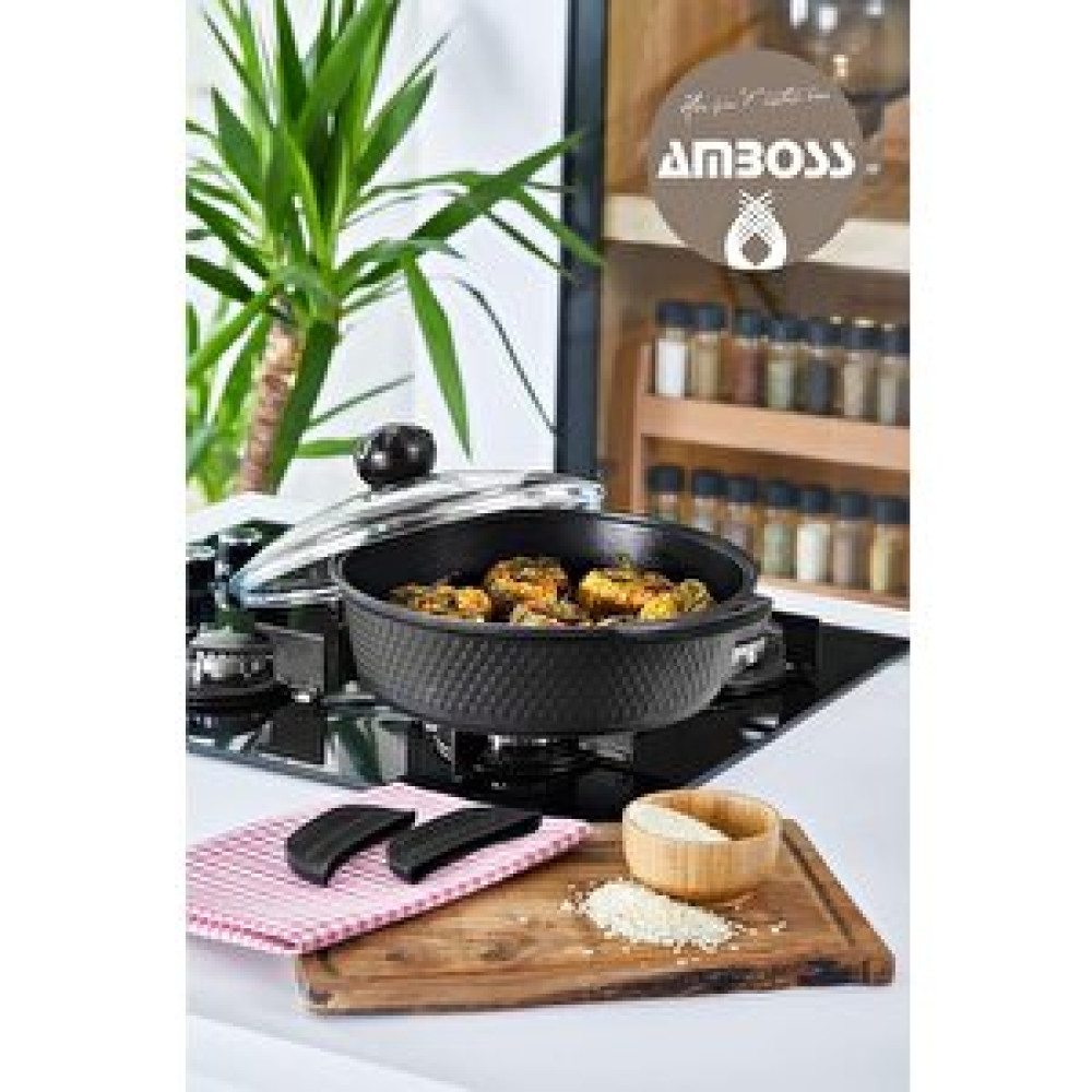 Amboss Kuvarz Döküm Basık Tencere 28 Cm Kuv-7852 Tencere / Tava Setleri Fiyatı