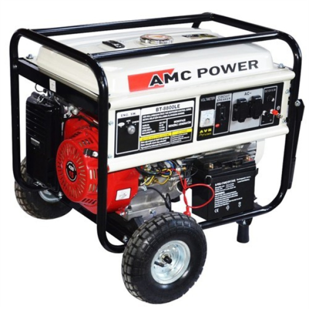 Amc Power Bt8800le 7.5 Kva Benzinli Jenerator Marsli Tekerlekli Jeneratörler Fiyatı