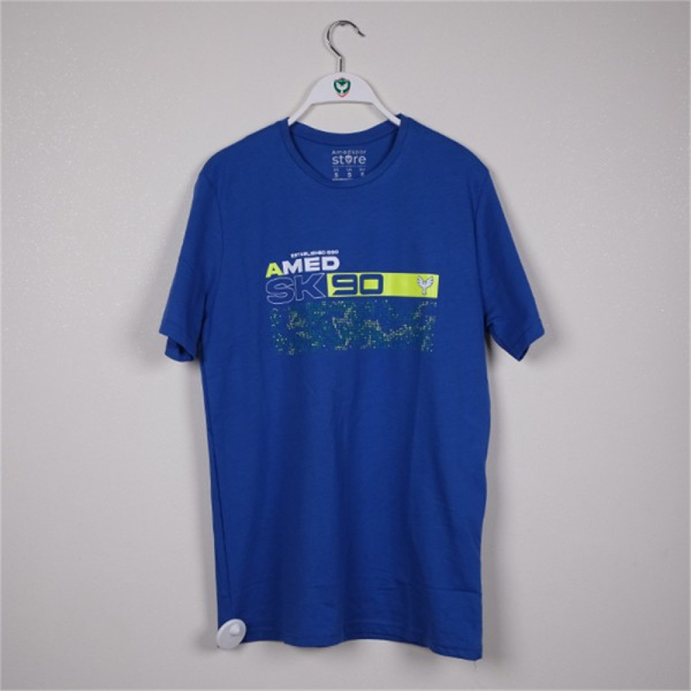 Amed Store Amedspor Penye Tişört Mavi Erkek T-shirt Fiyatı
