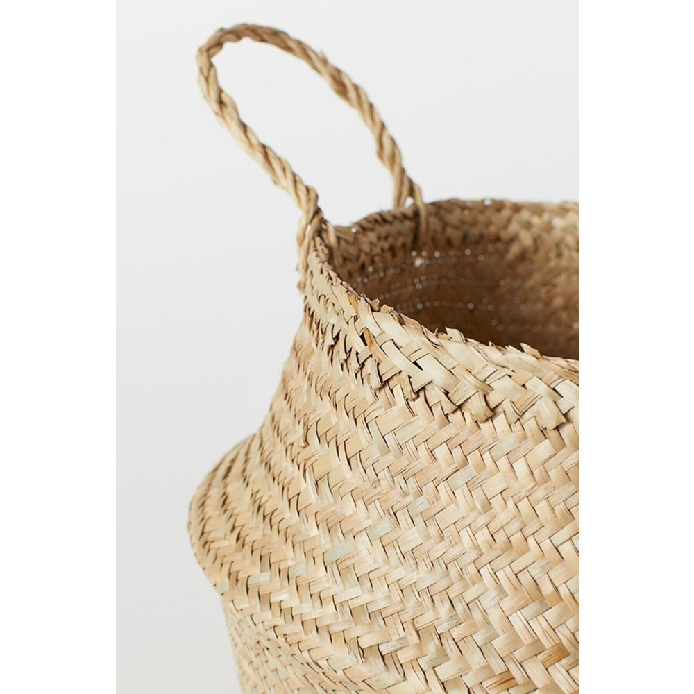 Amentes Ikeanatural Large Boy Katlanabilir Hasır Sepet / Saksılık 35x32cm Saksı ve Aksesuarları Fiyatı