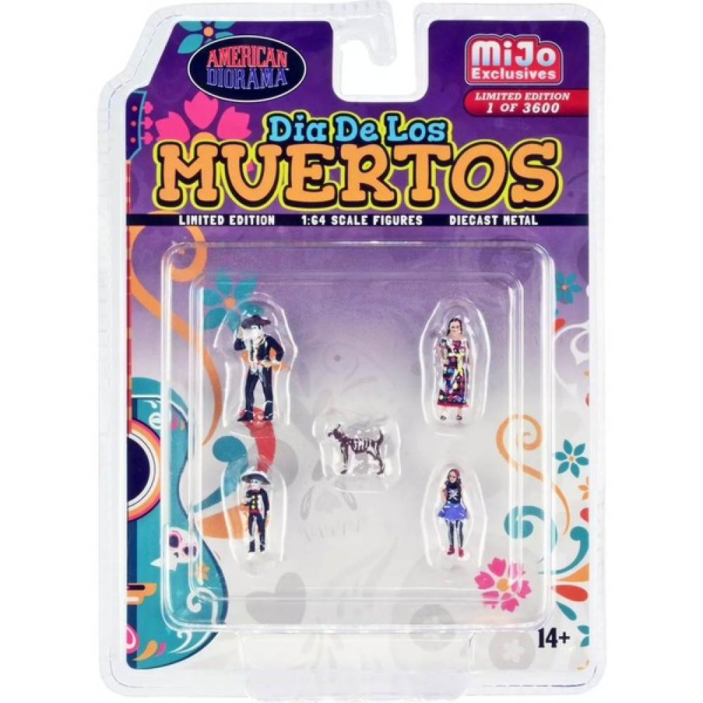 American Diorama AD-76509MJ "dia De Los Muertos" 5 Parça Diecast Set 1/64 Scale Oto Boyaları Fiyatı
