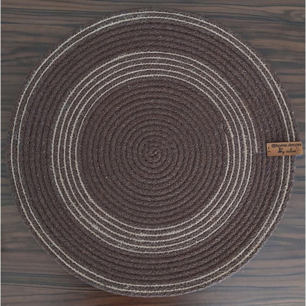 Amerikan Servis Supla Takımı Tabak Altlığı Mutfak Hasır Sepet Sunum Hediye 33X33CM - 33 x 33 cm - Kahverengi - Beyaz Amerikan Servis Fiyatı
