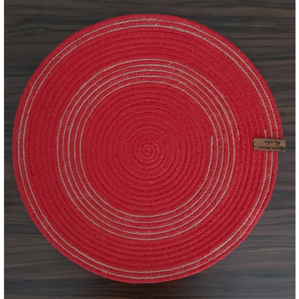 Amerikan Servis Supla Takımı Tabak Altlığı Mutfak Hasır Sepet Sunum Hediye 33X33CM - 33 x 33 cm - Kırmızı - Siyah Amerikan Servis Fiyatı