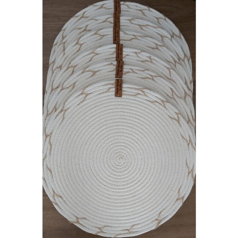 Amerikan Servis Supla Takımı Tabak Altlığı Mutfak Hasır Sepet Sunum Hediye 33X33CM - 33 x 33 cm - Krem Amerikan Servis Fiyatı