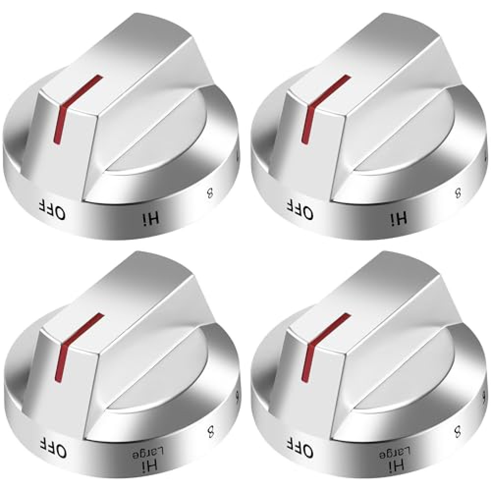 AMI PARTS NE63T8111SS NE63T8311SS NE63BG8315SS for Samsung Electric Stove Knob Replacement Knobs for -DG94-03500V DG94-03500W DG94-03500A/Z (4PCS Silver)