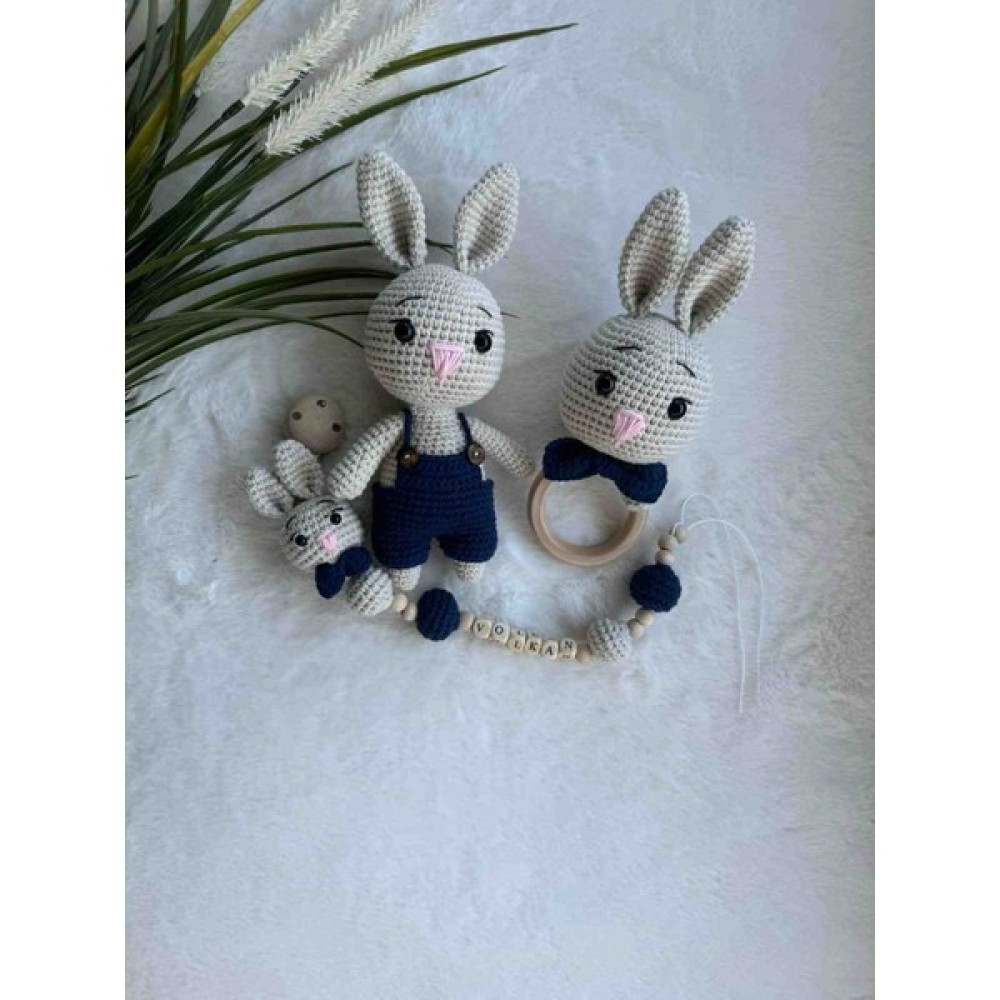 Amigurumi Aydan Amigurimi Organik Tavşan Çıngırak ve Emzik Zinciri Bebek Oyuncakları Fiyatı