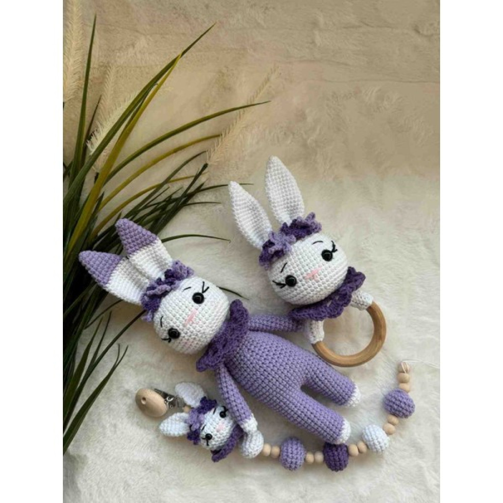 Amigurumi Organik Yenidoğan Tavşan Set Bebek Oyuncakları Fiyatı
