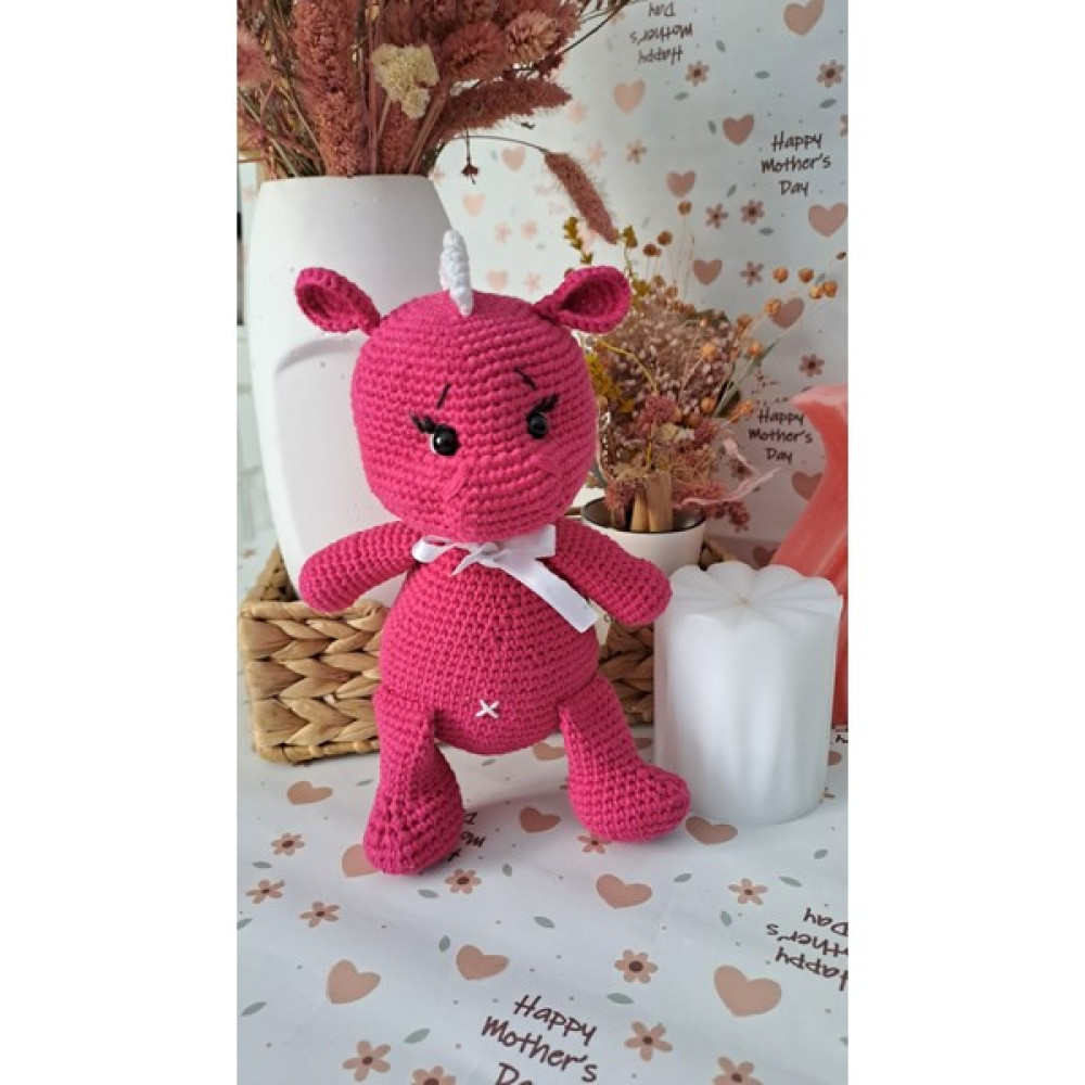 Amigurumi Örgü Oyuncak Dinazor - Pembe Oto Boyaları Fiyatı
