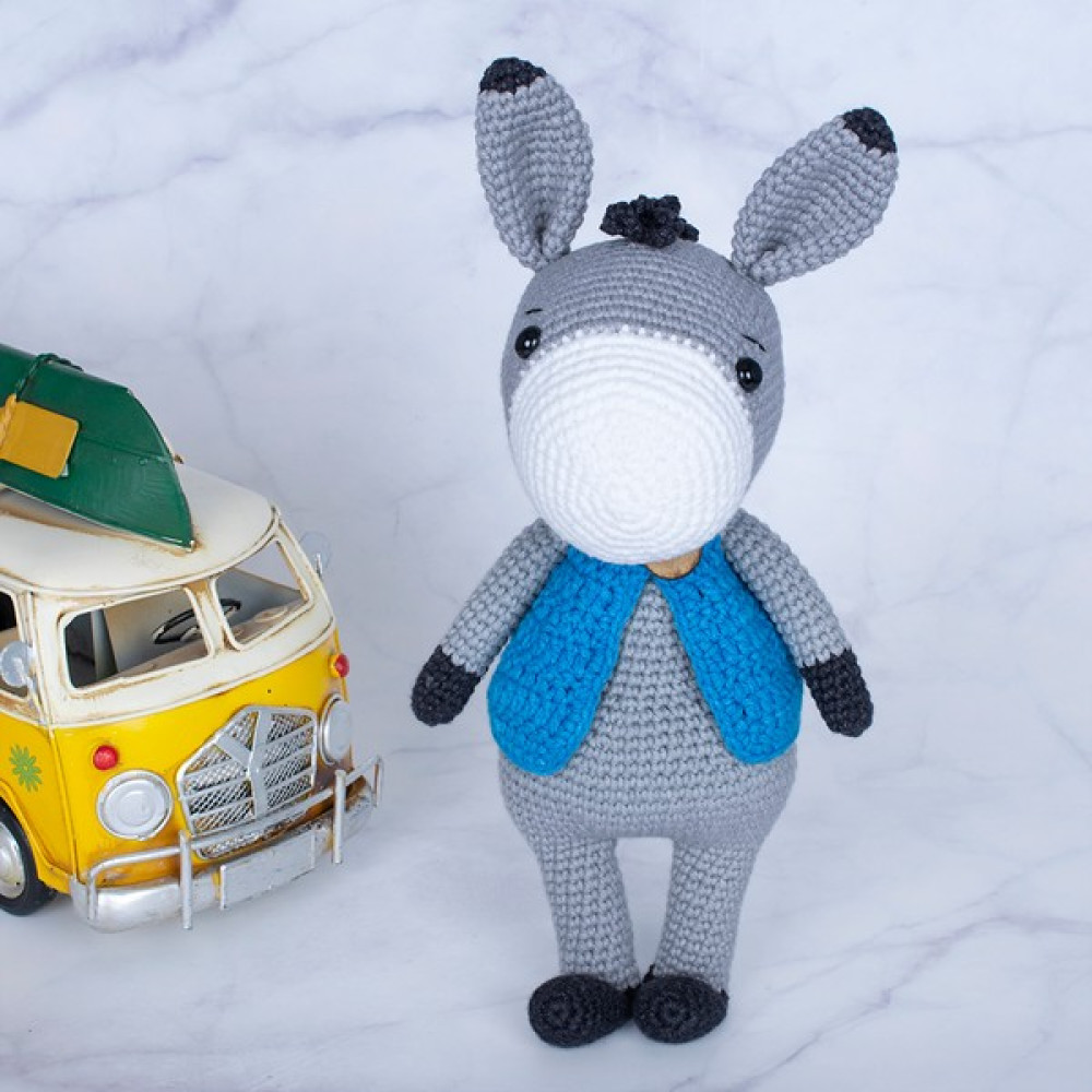 Amigurumi Turkey Amigurumi Sevimli Sıpa Yelekli Uyku Arkadaşı Organik El Örgü Bebek ST-304224 - Renkli Bebek Oyuncakları Fiyatı