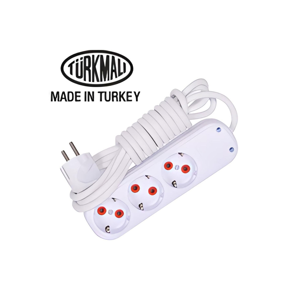 Amiral electric Önder Marka 2 Metre Kablolu Topraklı Ara Kablosu Uzatmalı Seyyar 3lü Grup Priz Prizler Fiyatı