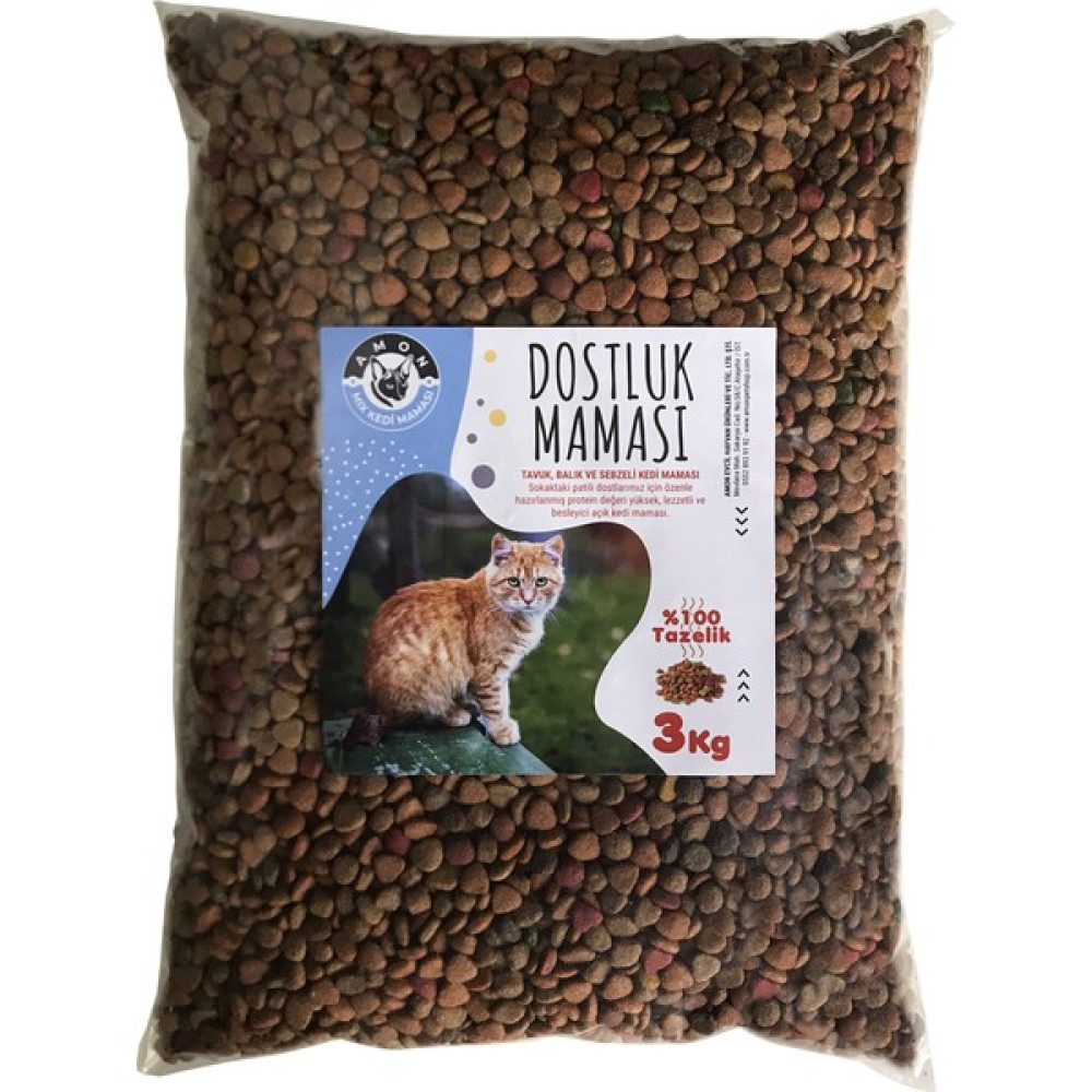 Amon Mix Kedi Dostluk Maması 3 kg - Sokak Hayvanlarına Özel Karışık Kedi Maması Evcil Hayvan Ürünleri Fiyatı