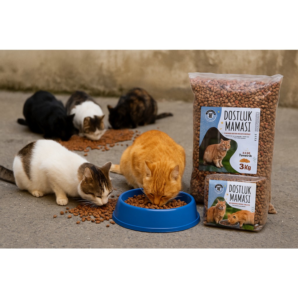 Amon Mix Kedi Dostluk Maması 3 kg - Sokak Hayvanlarına Özel Karışık Kedi Maması Evcil Hayvan Ürünleri Fiyatı