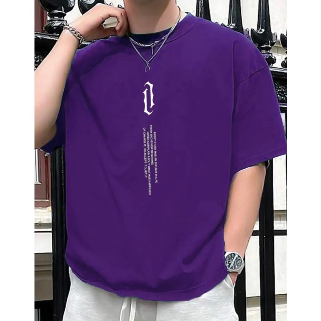 Amor Man Büyük Beden Dikey Yazı Baskılı Pamuk Oversize Erkek Tshirt Erkek T-shirt Fiyatı