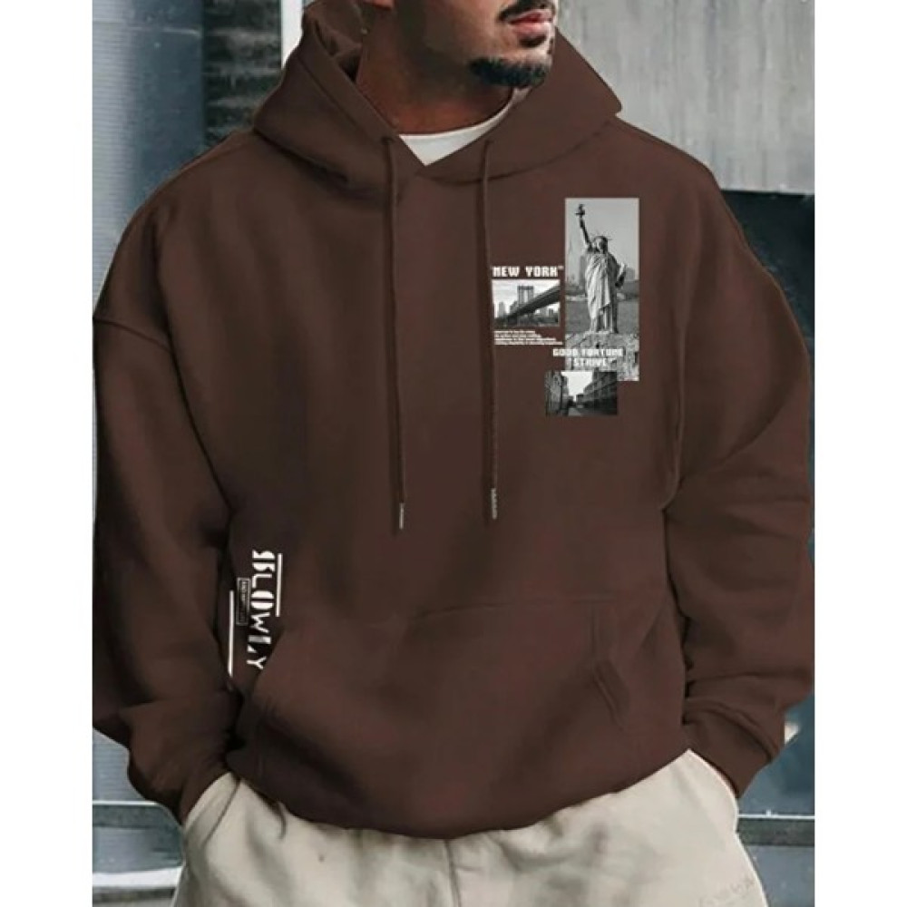 Amor Man Büyük Beden Özel Tasarım Kapüşonlu New York Baskılı %100 Pamuk Oversize Battal Erkek Sweatshırt Erkek Sweatshirt Fiyatı