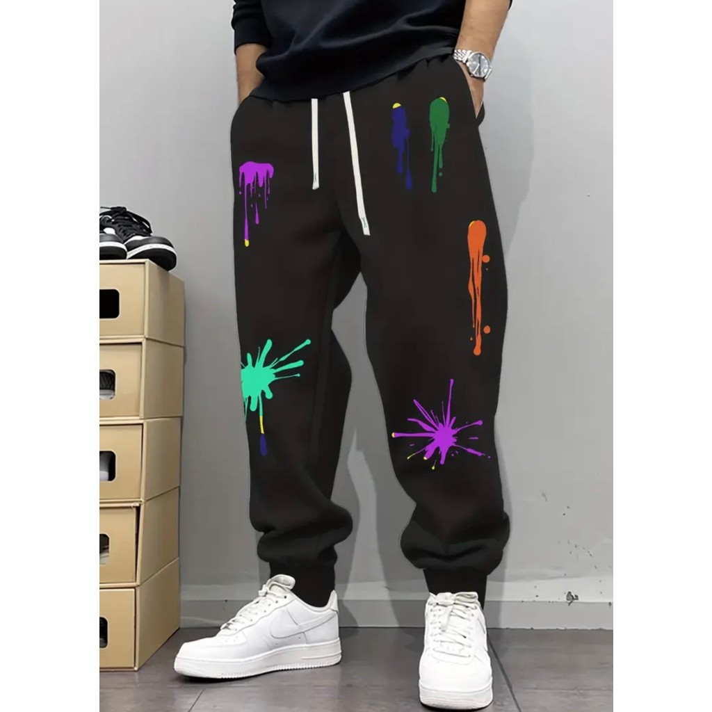 Amor Man Büyük Beden Özel Tasarım Paletteki Renkler Baskılı Kışlık Hip Hop Erkek Eşofman Altı Erkek Eşofman Fiyatı