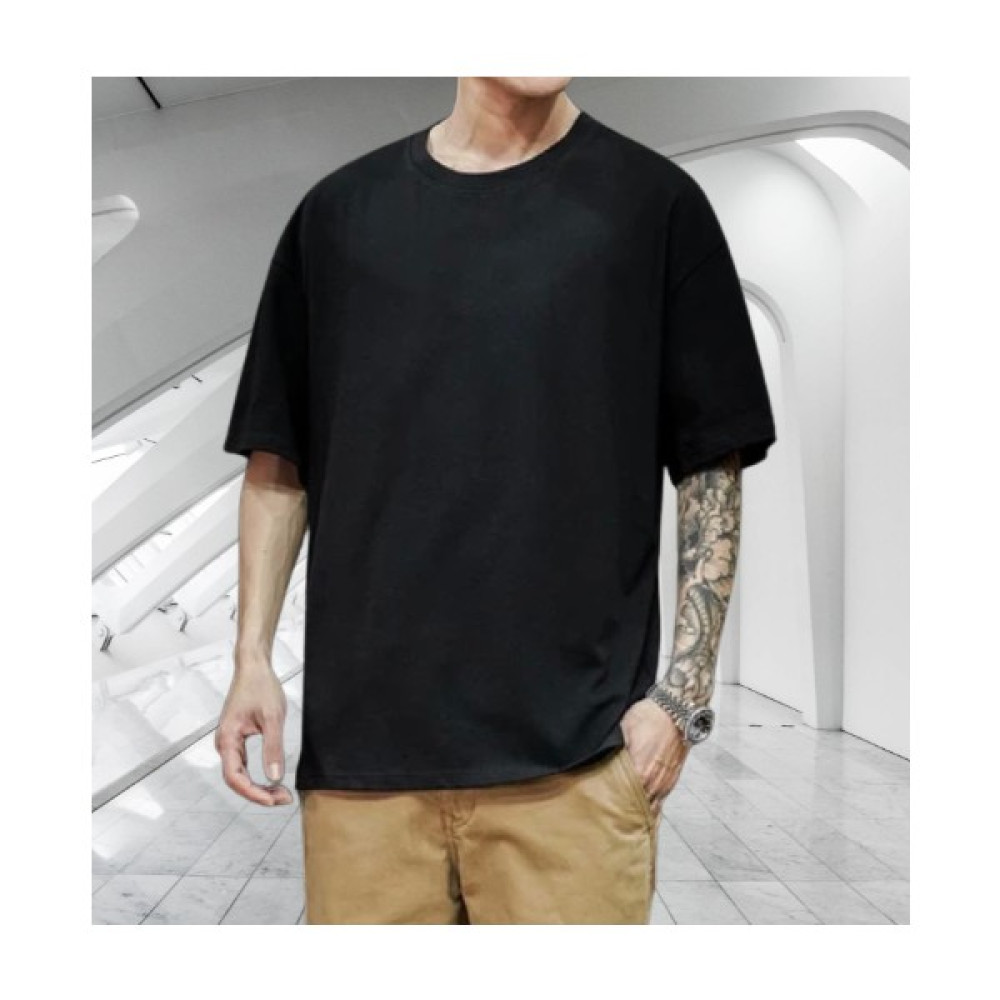 Amor Man Büyük Beden Yuvarlak Yaka %100 Pamuk Ultra Hafif Ter Tutmayan Oversize Erkek T-Shirt Erkek T-shirt Fiyatı