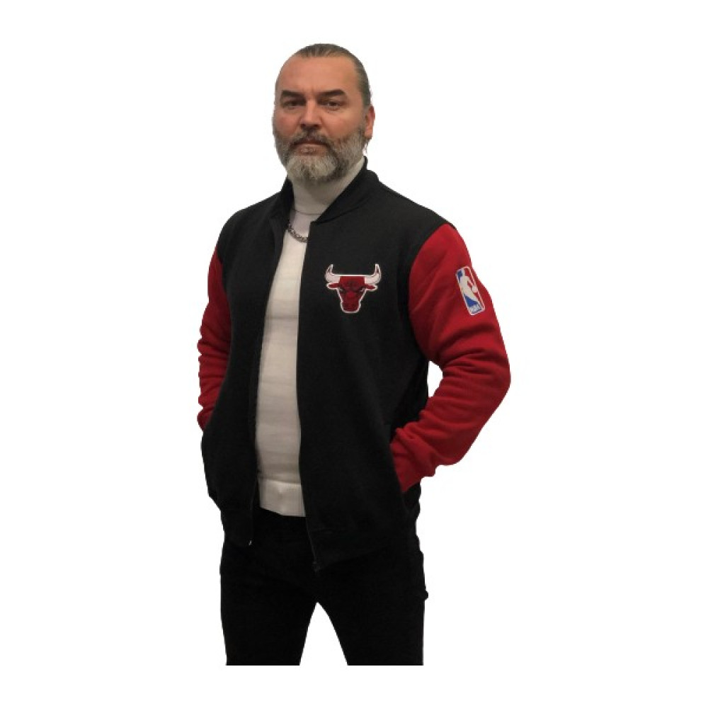 Amor Man Kolej Yaka Chıcago Bulls Baskılı 4 Iplik Çok Kalın Tam Kışlık Pamuk Yeni Trend Erkek Günlük Mont Erkek Mont Fiyatı