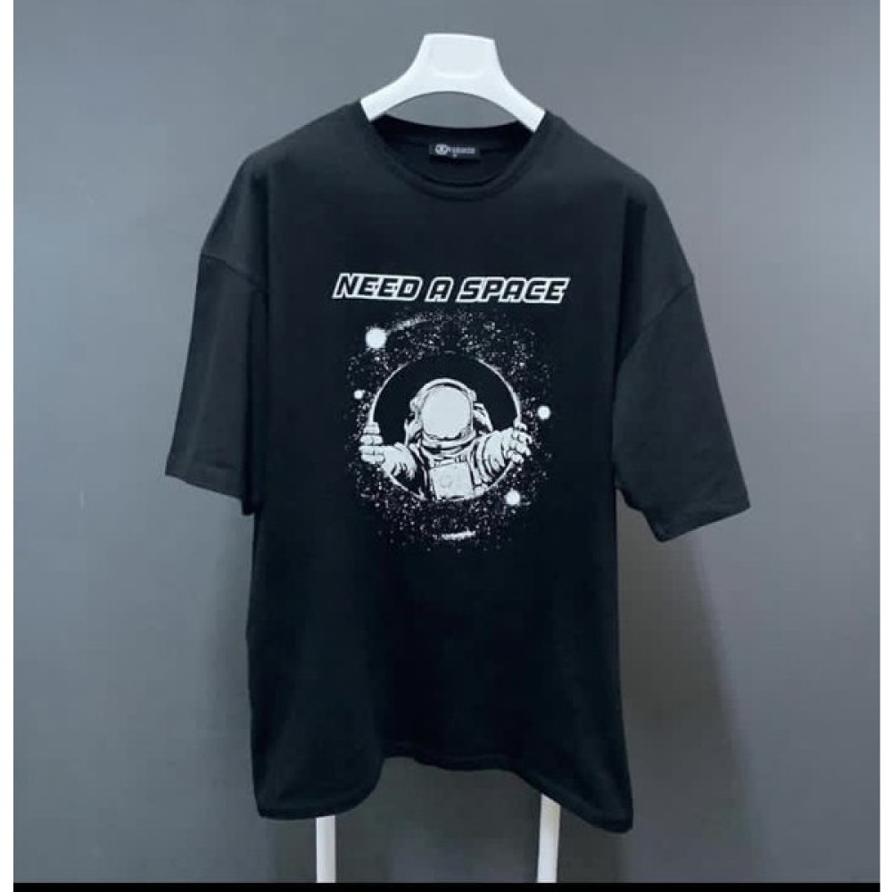 Amor Man Need A Space Uzay Baskılı Bol Kesim Oversize Pamuk Renk Atmayan Yeni Trend Erkek Tşört Erkek T-shirt Fiyatı