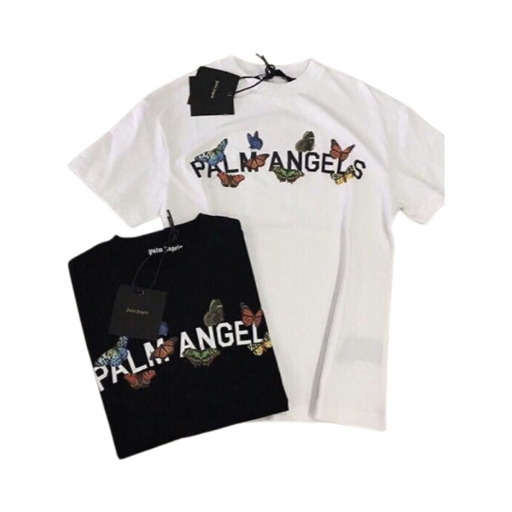 AMORMAN Kelebek Motto Baskılı 2 Adet Siyah-Beyaz Oversize Bol Kesim Pamuk Erkek Tşört Erkek T-shirt Fiyatı