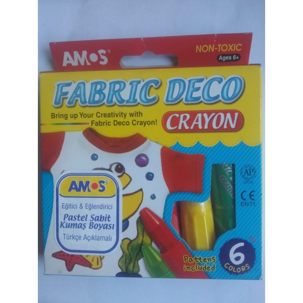 Amos Colorix 6lı Pastel Boya Kutuda Kumaş Boyası Pastel Boya Fiyatı