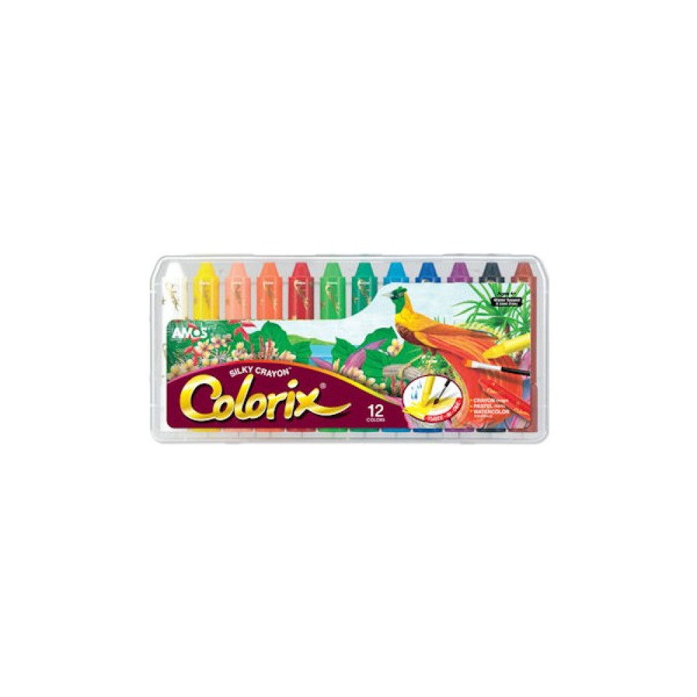 Amos Colorix Silky Crayon Üçü Bir Arada Boya 12 Renk Mum Boya Fiyatı