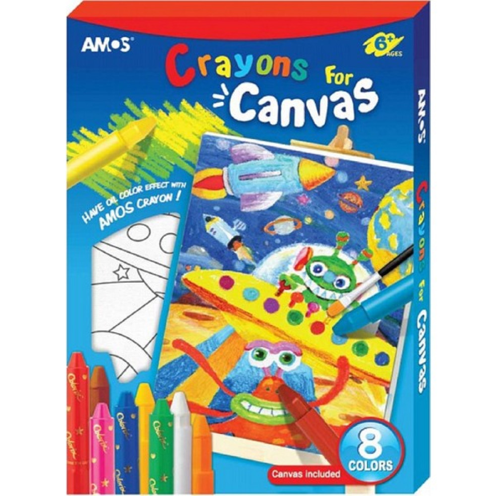 Amos Crayon For Canvas Tuval ve Colorix Seti 8 Renk + Uzay Tuval Mum Boya Fiyatı