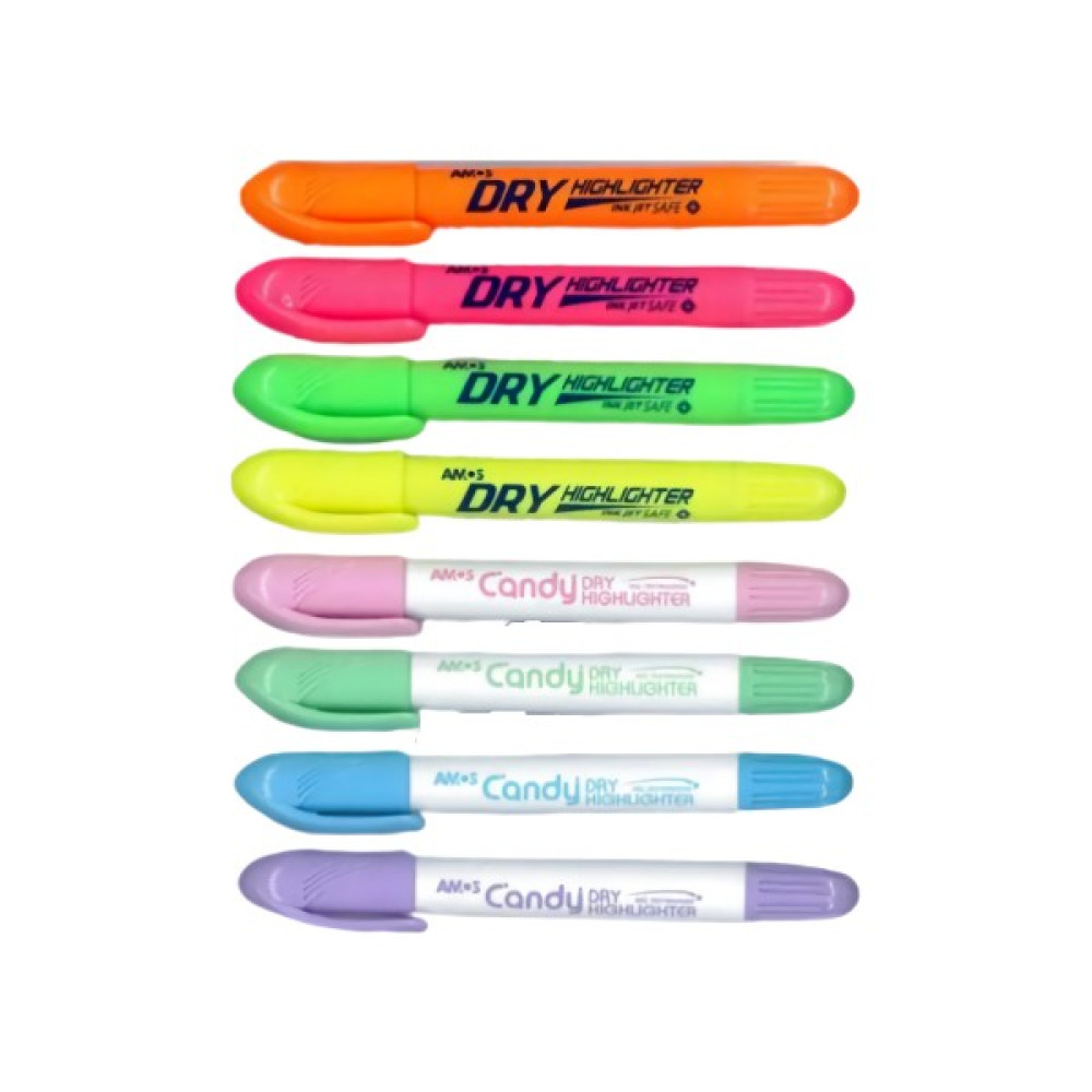 Amos Dry Highlighter Jel Fosforlu Kalem 8 Renk Fosforlu Kalem Fiyatı