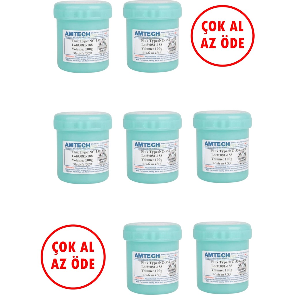 Amtech NC-559-ASM Beyaz Renk Krem Flux 100 gr 7 Adet Lehim & Havya Fiyatı