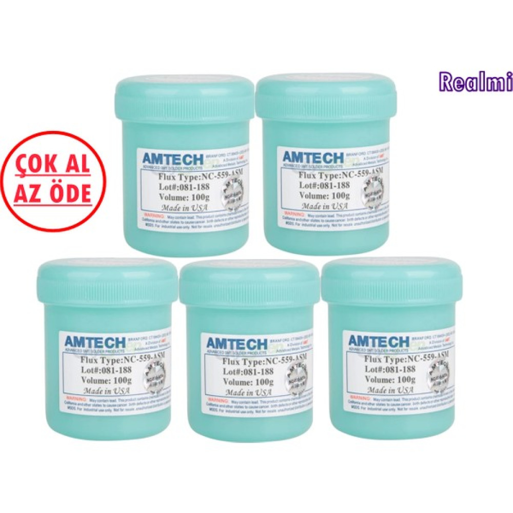 Amtech NC-559-ASM Flux Krem 100G - 5 Adet - 1 Adet Nalburiye & Hırdavat Fiyatı