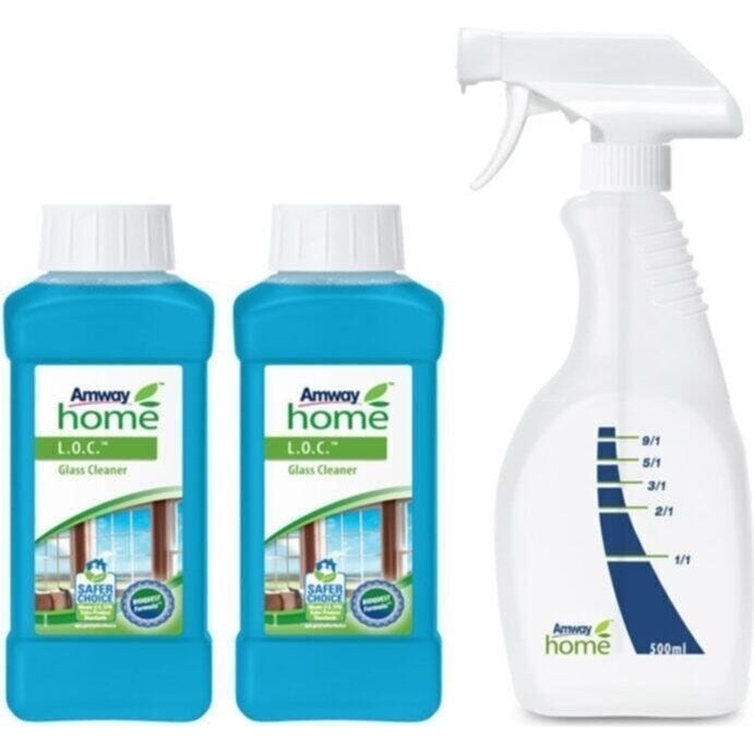 Amway Loc Cam Temizleyici 500 ml 2 Adet + 1 Tabancalı Püskürtücülü Şişe Temizlik Malzemeleri Fiyatı